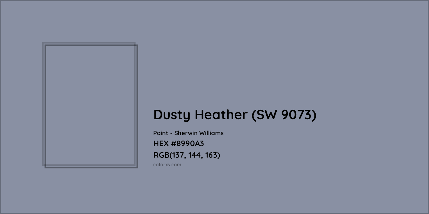 HEX #8990A3 Dusty Heather (SW 9073) Paint Sherwin Williams - Color Code
