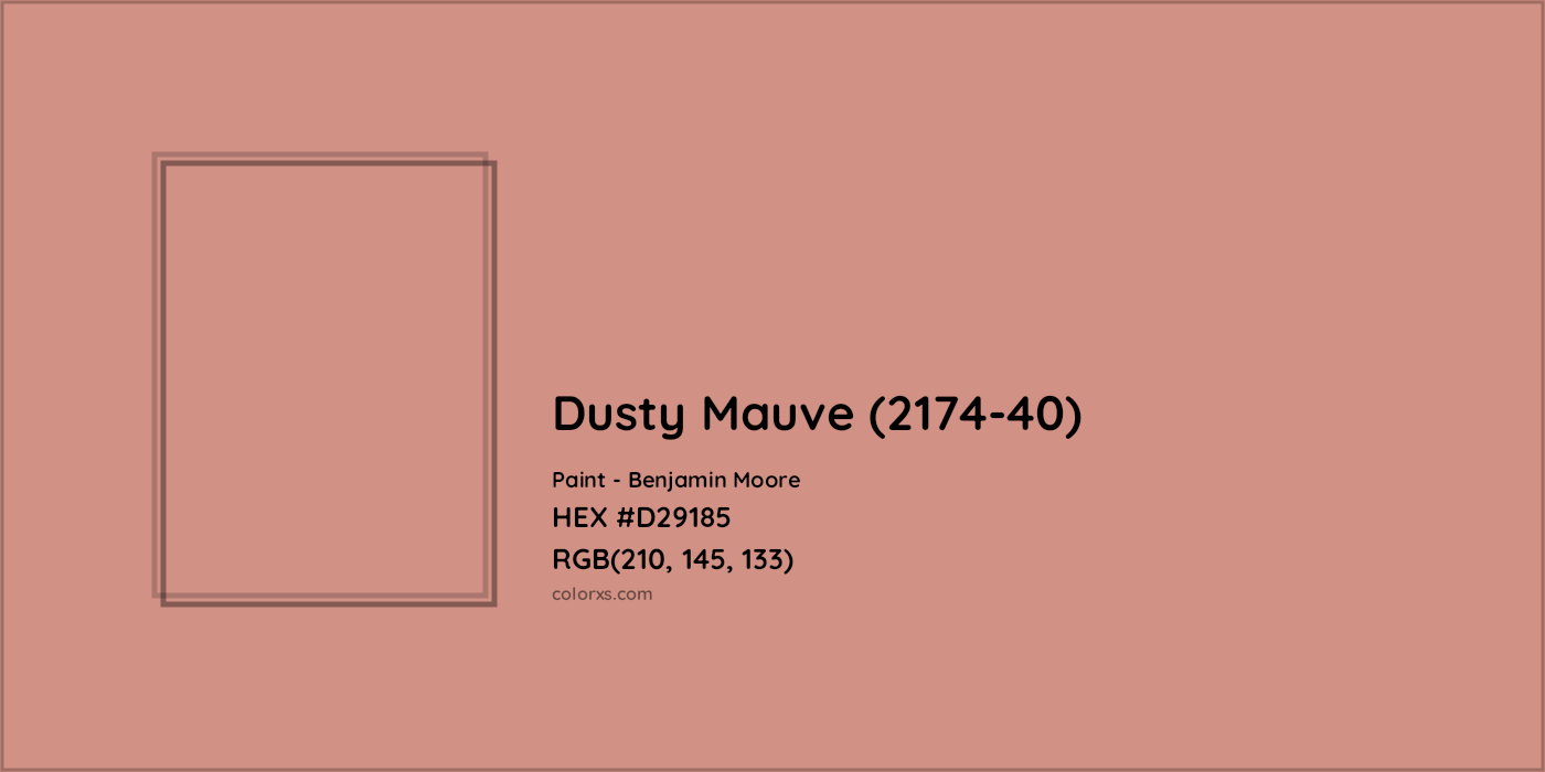 HEX #D29185 Dusty Mauve (2174-40) Paint Benjamin Moore - Color Code