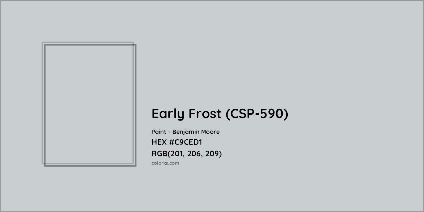 HEX #C9CED1 Early Frost (CSP-590) Paint Benjamin Moore - Color Code