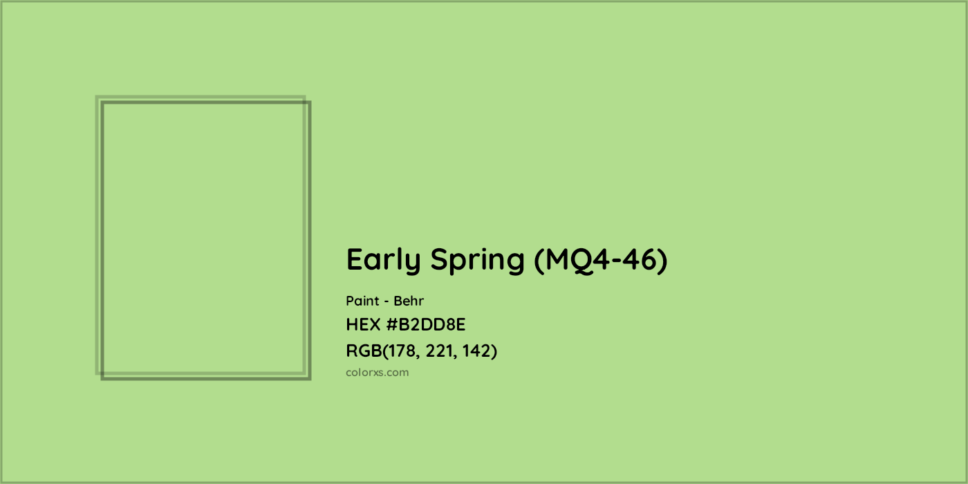HEX #B2DD8E Early Spring (MQ4-46) Paint Behr - Color Code
