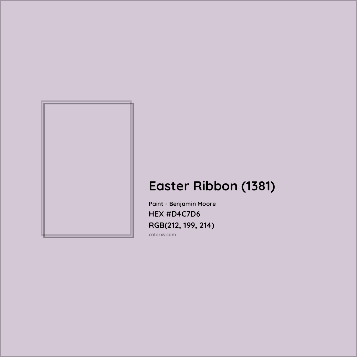 HEX #D4C7D6 Easter Ribbon (1381) Paint Benjamin Moore - Color Code
