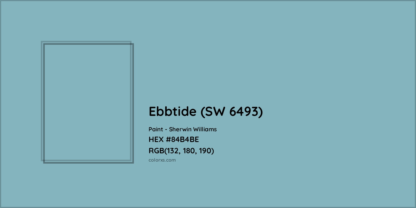 HEX #84B4BE Ebbtide (SW 6493) Paint Sherwin Williams - Color Code