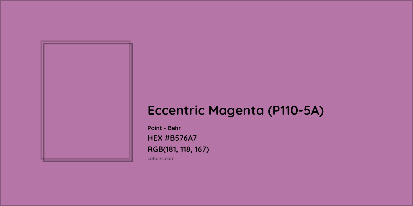 HEX #B576A7 Eccentric Magenta (P110-5A) Paint Behr - Color Code