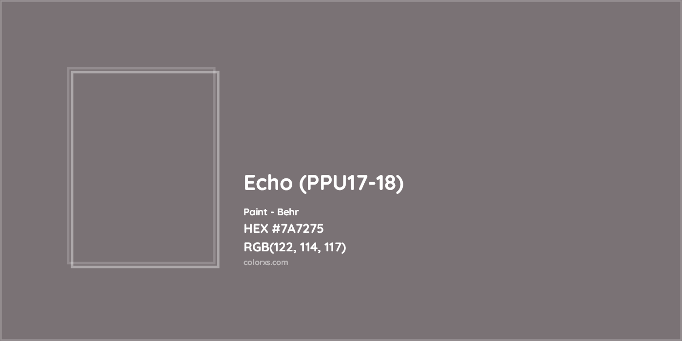 HEX #7A7275 Echo (PPU17-18) Paint Behr - Color Code