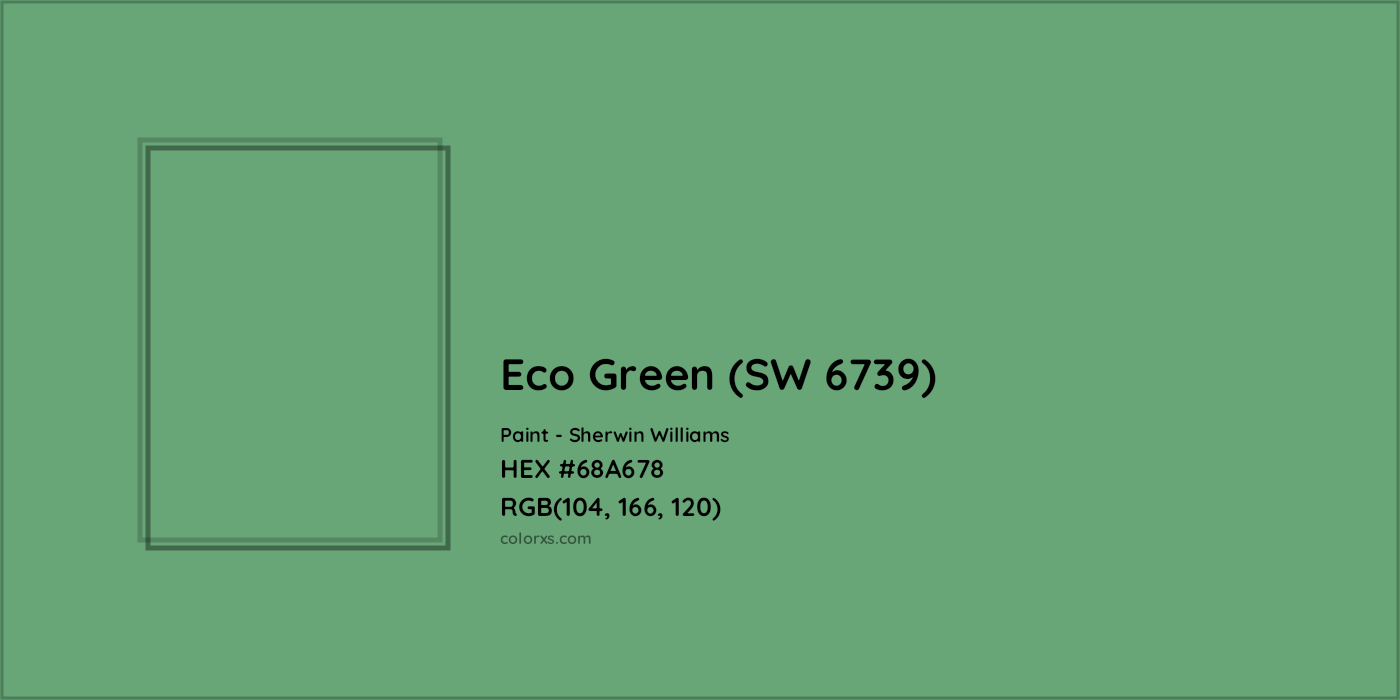 HEX #68A678 Eco Green (SW 6739) Paint Sherwin Williams - Color Code