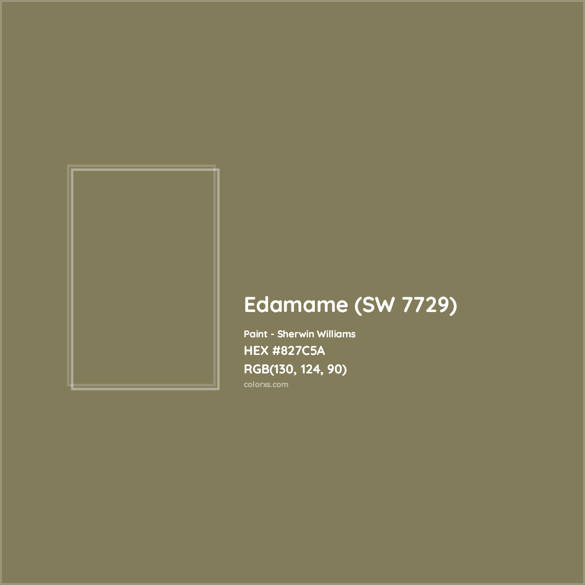 HEX #827C5A Edamame (SW 7729) Paint Sherwin Williams - Color Code