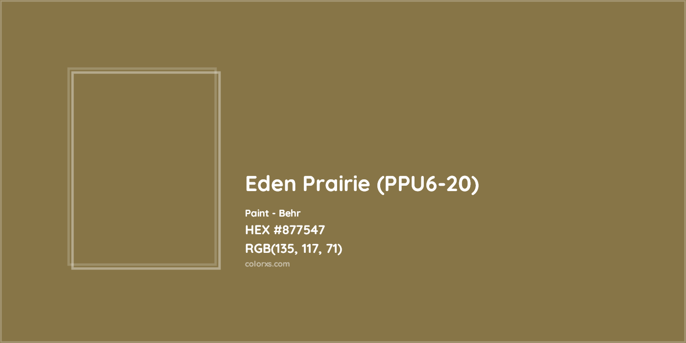 HEX #877547 Eden Prairie (PPU6-20) Paint Behr - Color Code
