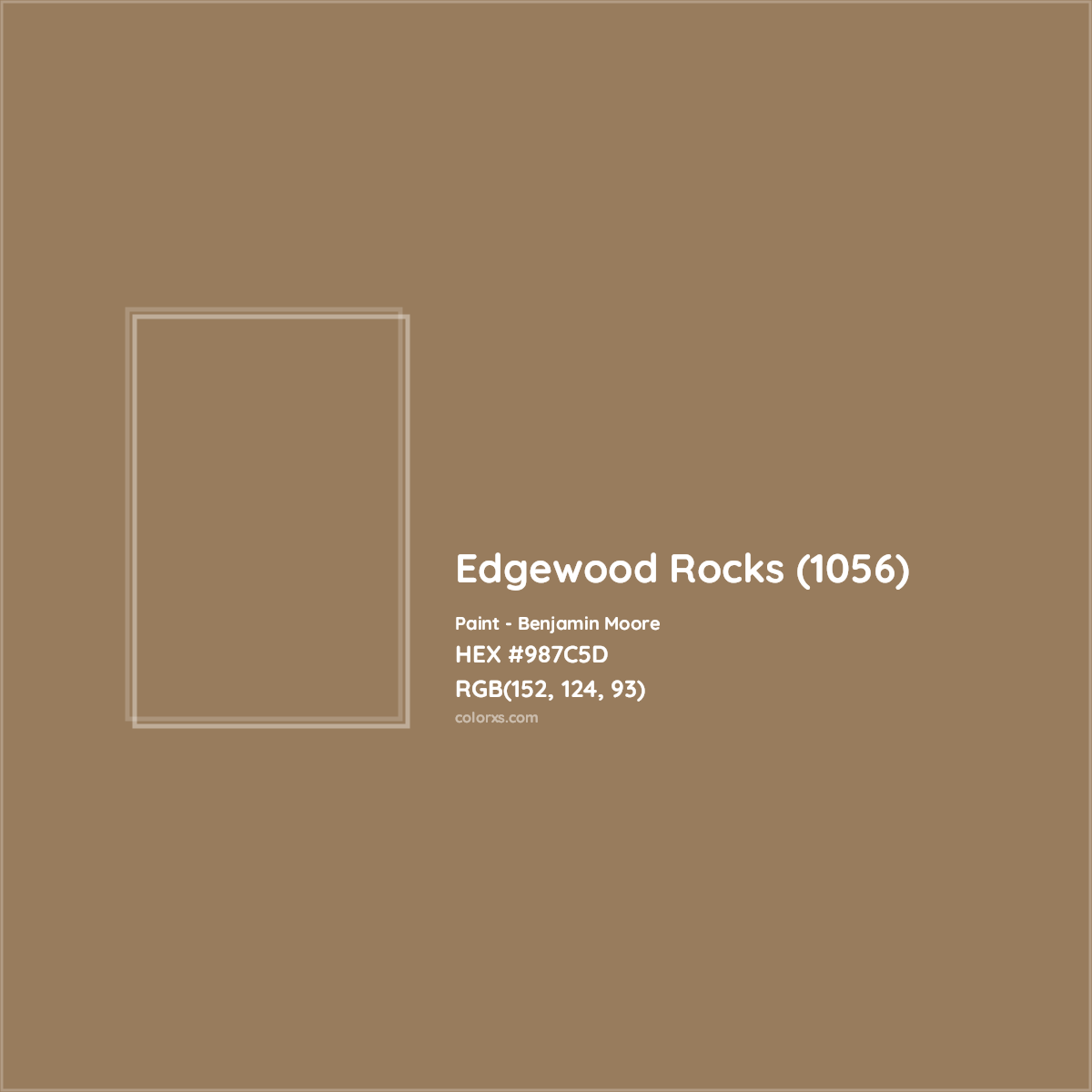 HEX #987C5D Edgewood Rocks (1056) Paint Benjamin Moore - Color Code
