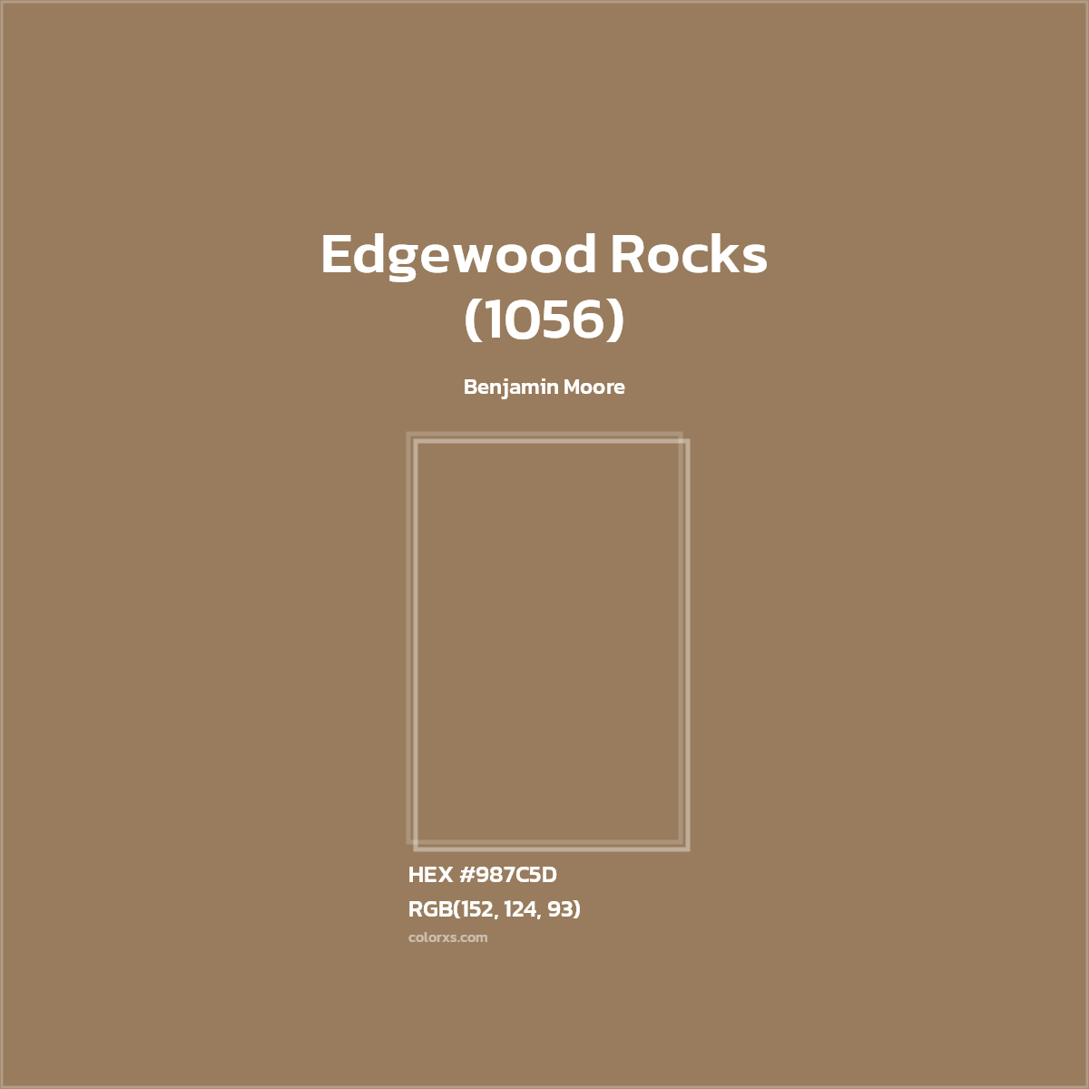 HEX #987C5D Edgewood Rocks (1056) Paint Benjamin Moore - Color Code