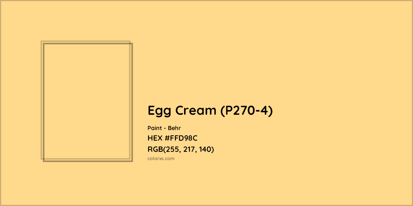 HEX #FFD98C Egg Cream (P270-4) Paint Behr - Color Code