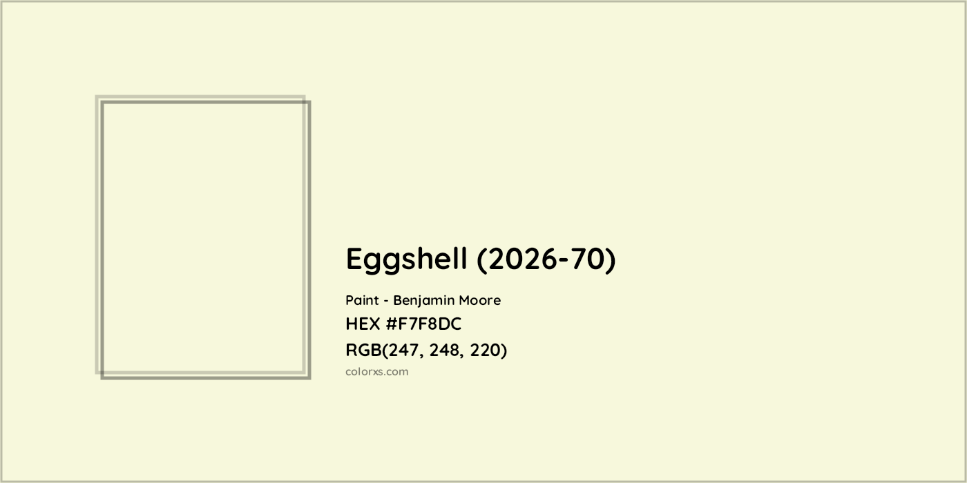 HEX #F7F8DC Eggshell (2026-70) Paint Benjamin Moore - Color Code