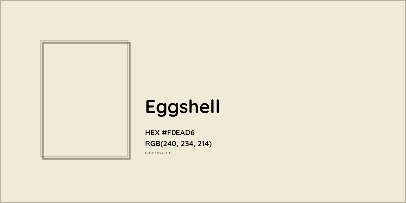 HEX #F0EAD6 Eggshell Color - Color Code