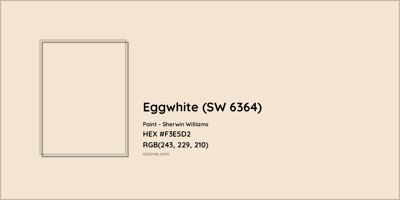 HEX #F3E5D2 Eggwhite (SW 6364) Paint Sherwin Williams - Color Code