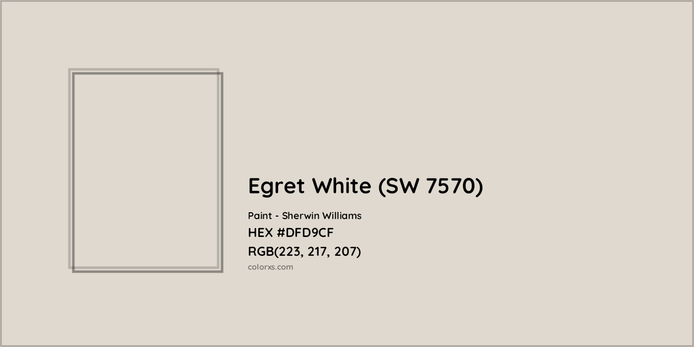 HEX #DFD9CF Egret White (SW 7570) Paint Sherwin Williams - Color Code