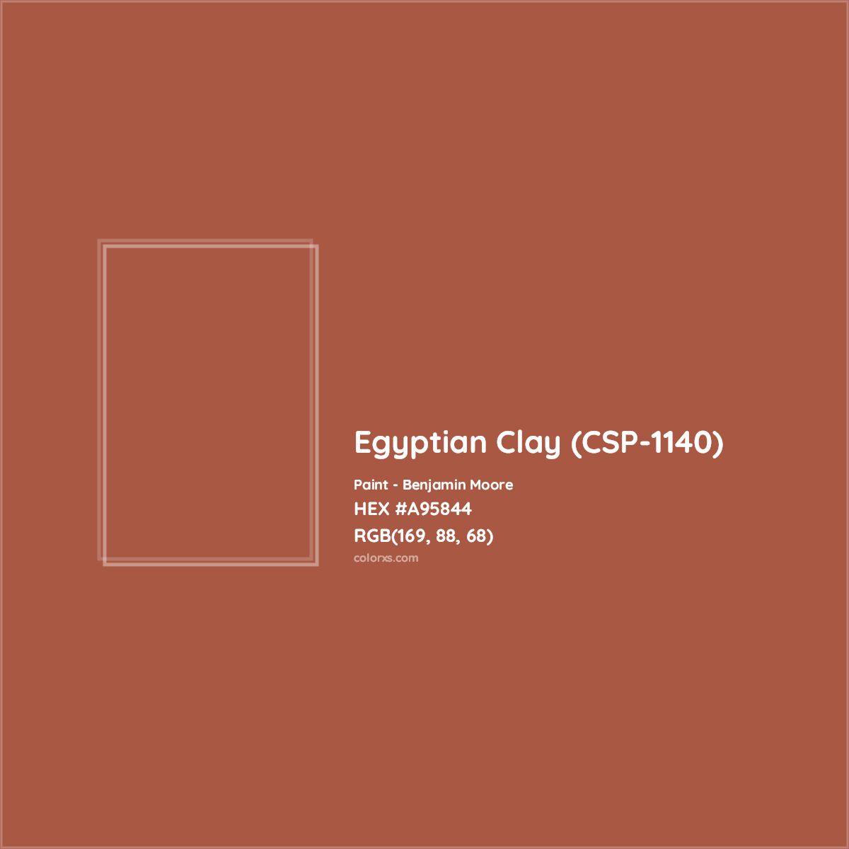 HEX #A95844 Egyptian Clay (CSP-1140) Paint Benjamin Moore - Color Code