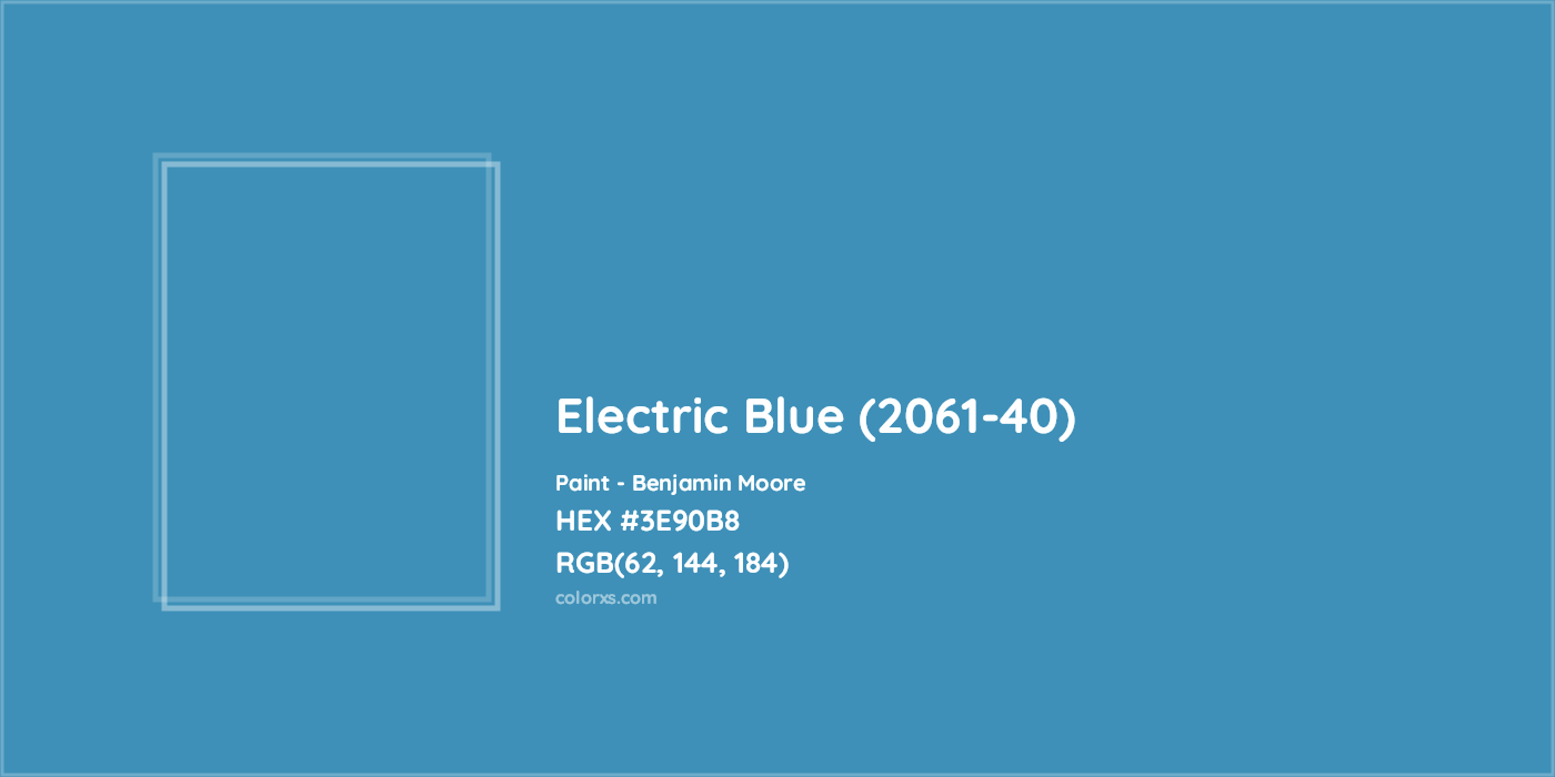 HEX #3E90B8 Electric Blue (2061-40) Paint Benjamin Moore - Color Code