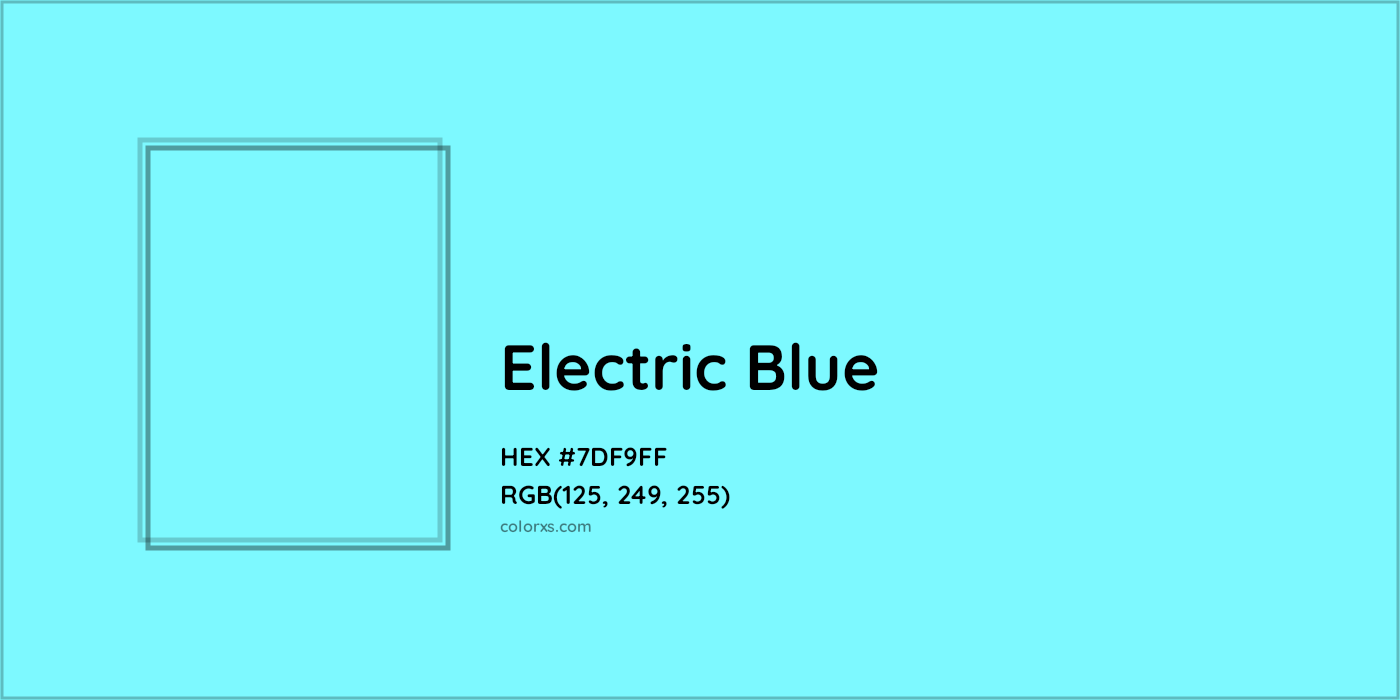 HEX #7DF9FF Electric Blue Color - Color Code