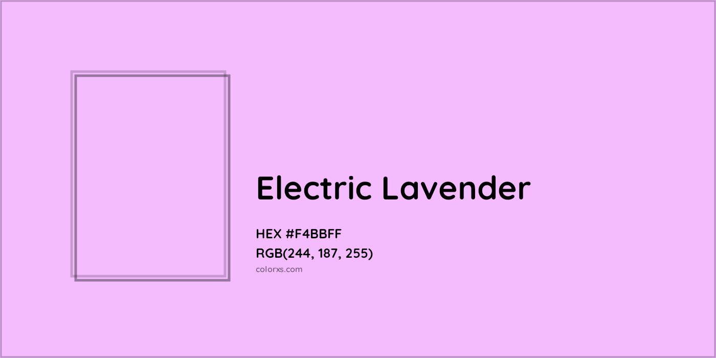 HEX #F4BBFF Electric lavender Color - Color Code