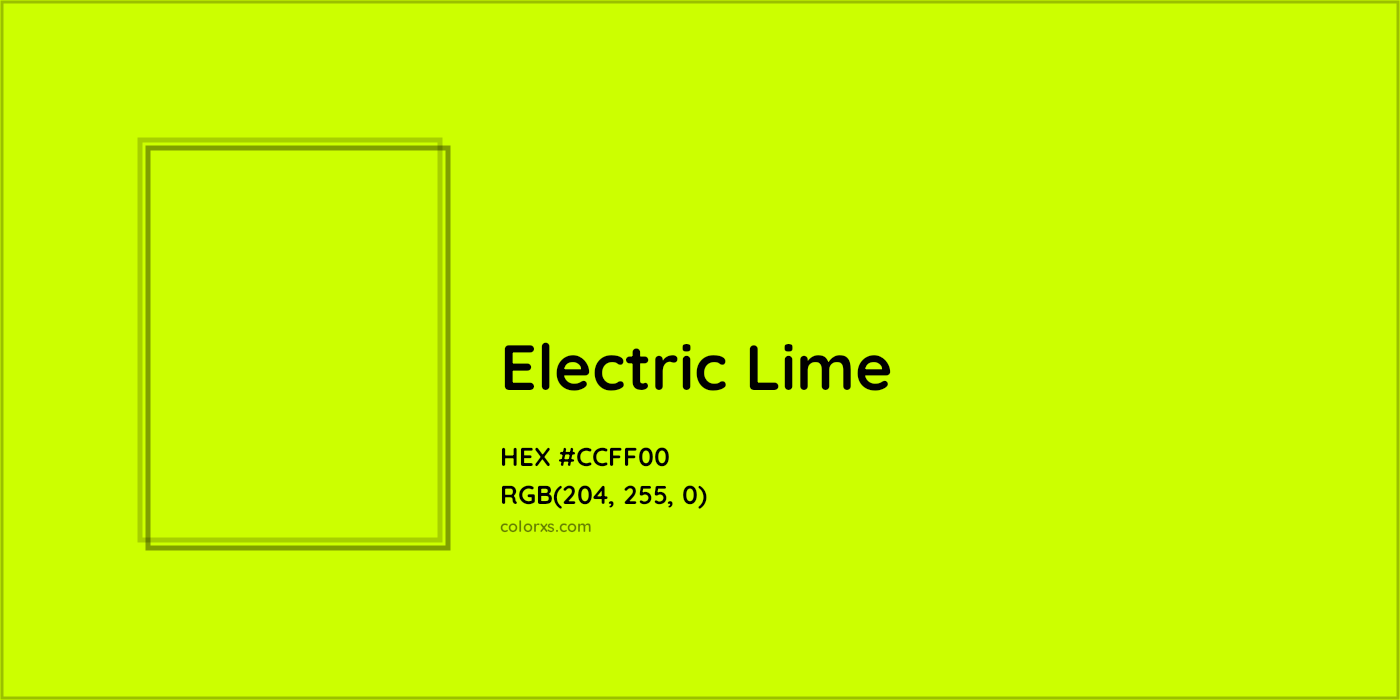 HEX #CCFF00 Electric Lime Color Crayola Crayons - Color Code
