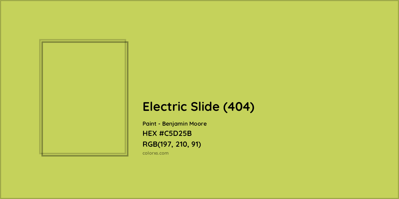 HEX #C5D25B Electric Slide (404) Paint Benjamin Moore - Color Code
