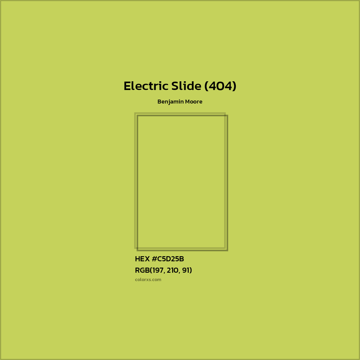 HEX #C5D25B Electric Slide (404) Paint Benjamin Moore - Color Code