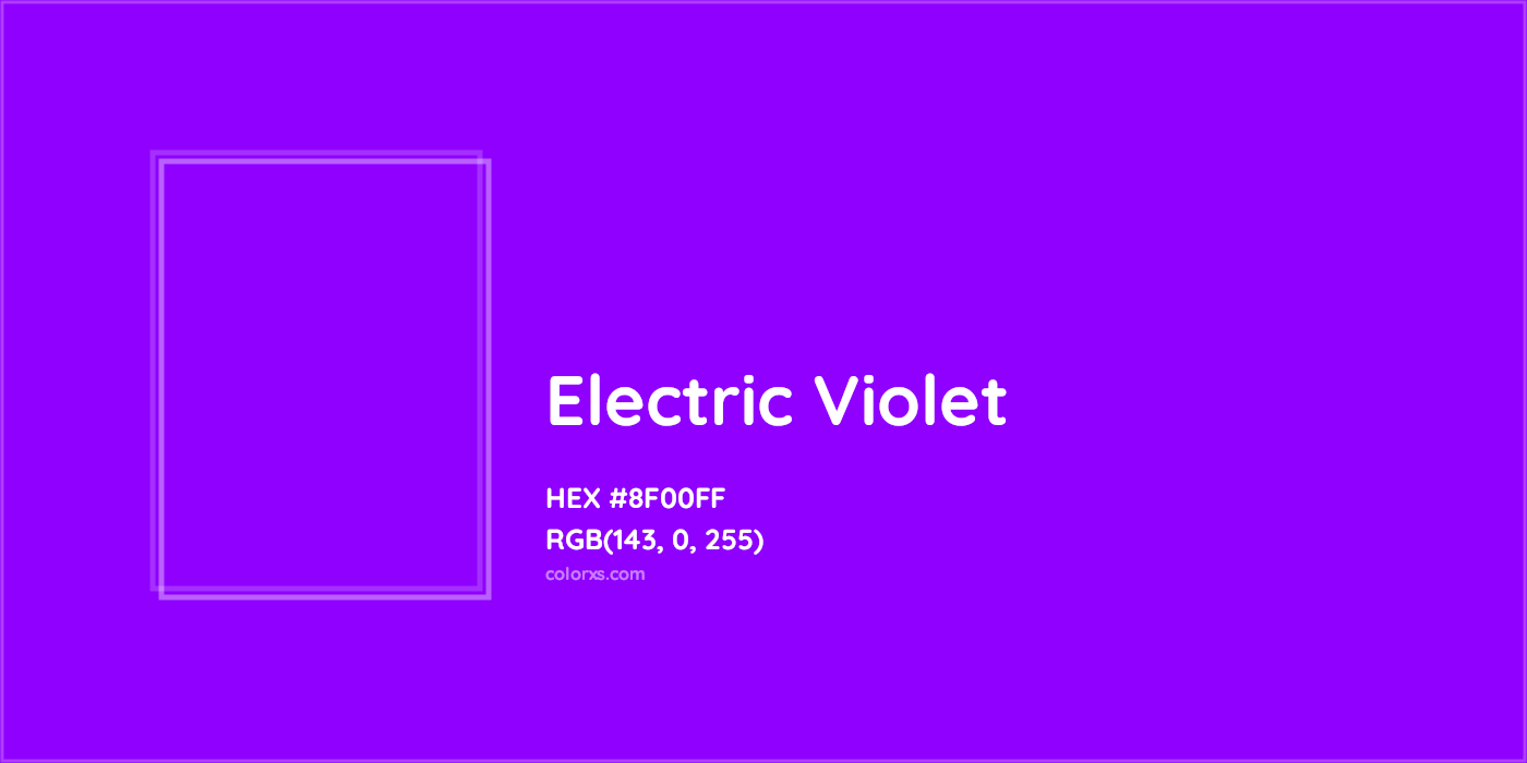 HEX #8F00FF Electric Violet Color - Color Code