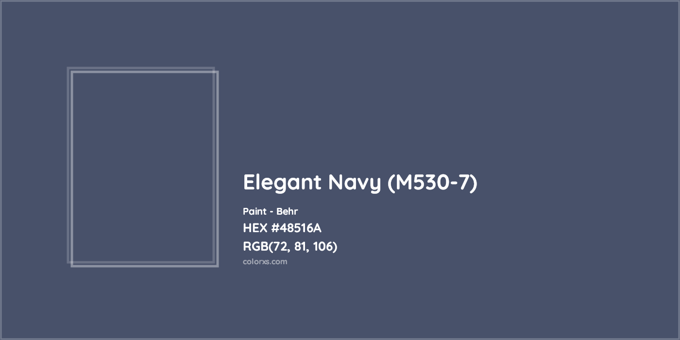 HEX #48516A Elegant Navy (M530-7) Paint Behr - Color Code