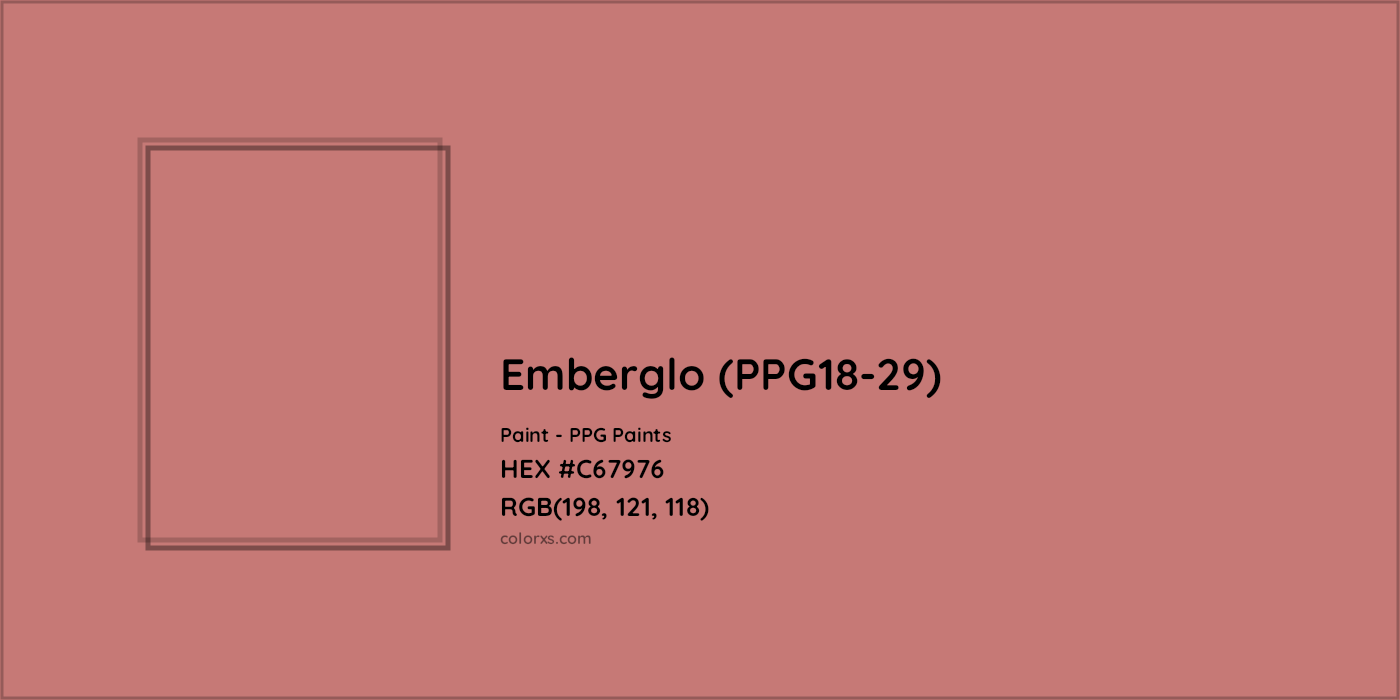 HEX #C67976 Emberglo (PPG18-29) Paint PPG Paints - Color Code