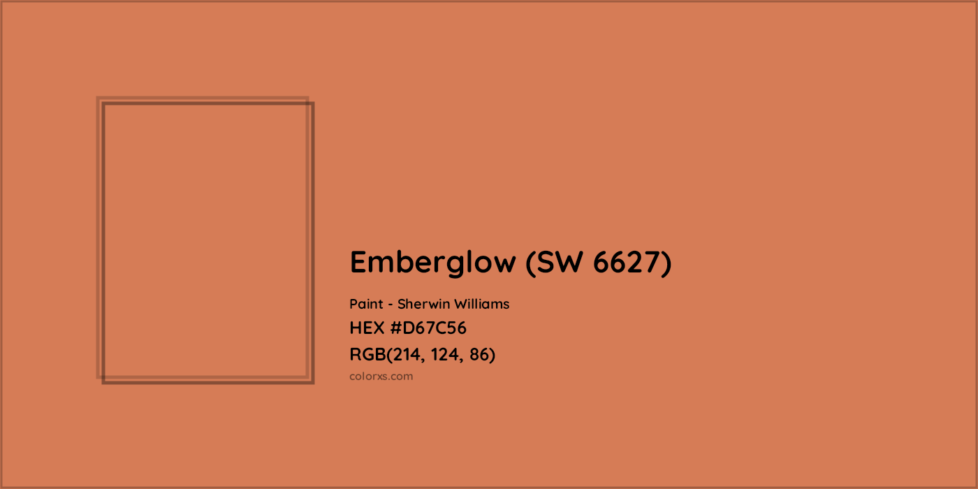HEX #D67C56 Emberglow (SW 6627) Paint Sherwin Williams - Color Code