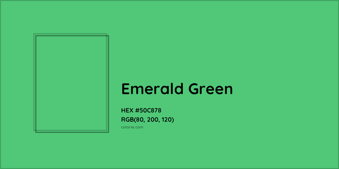 HEX #50C878 Emerald Color - Color Code