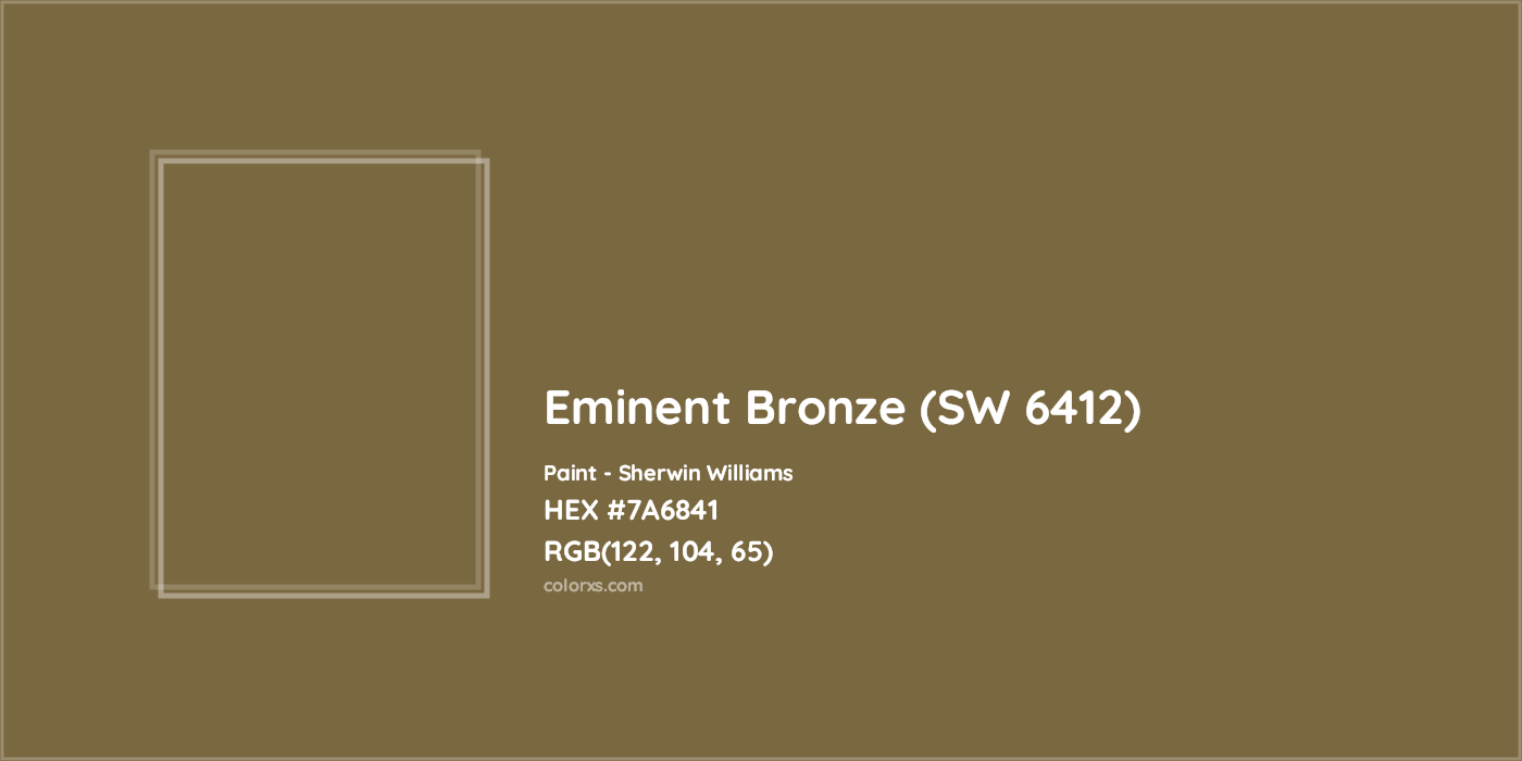 HEX #7A6841 Eminent Bronze (SW 6412) Paint Sherwin Williams - Color Code