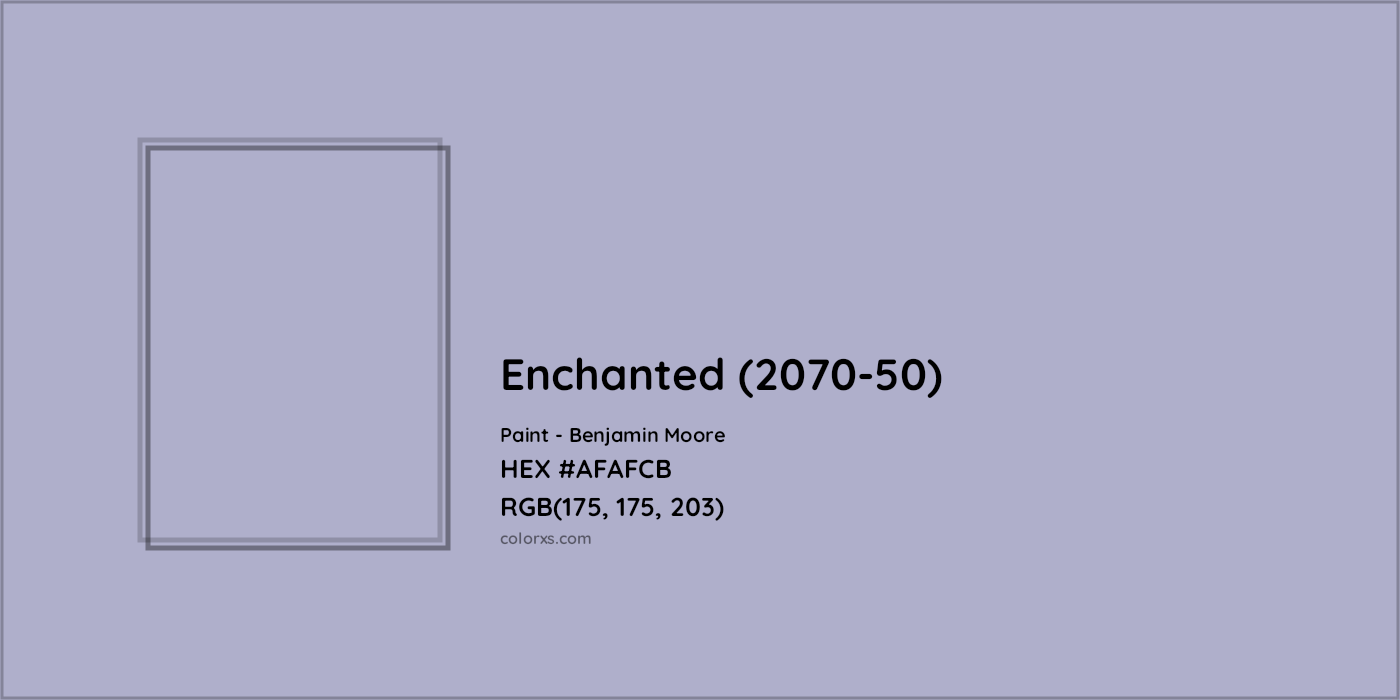 HEX #AFAFCB Enchanted (2070-50) Paint Benjamin Moore - Color Code
