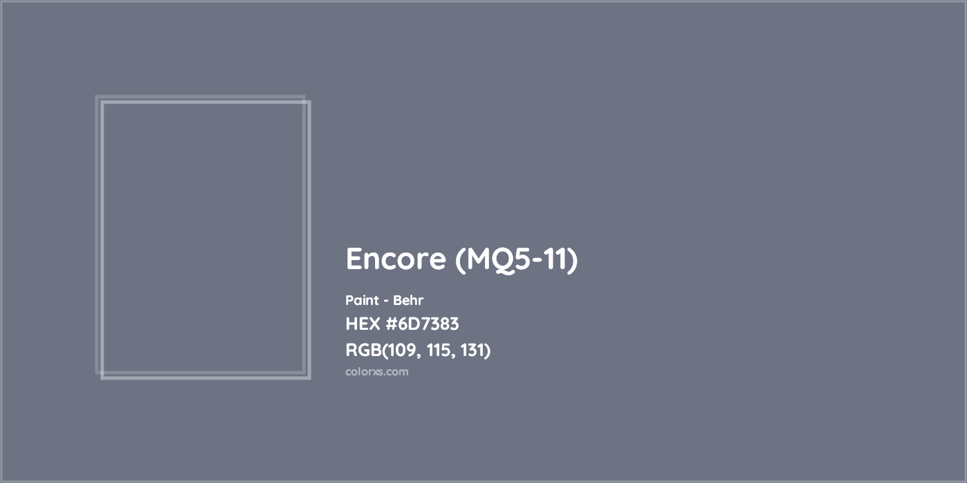 HEX #6D7383 Encore (MQ5-11) Paint Behr - Color Code
