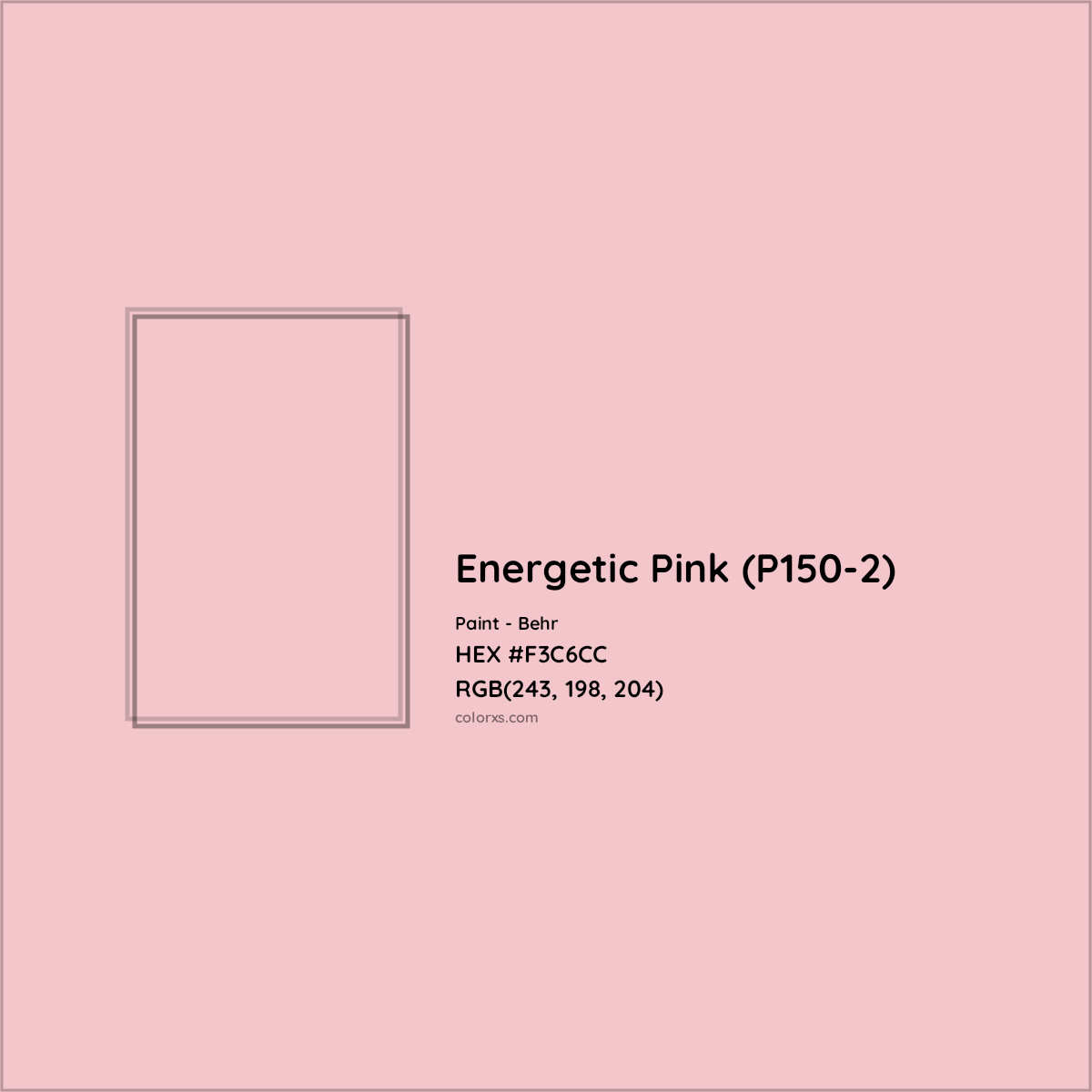 HEX #F3C6CC Energetic Pink (P150-2) Paint Behr - Color Code