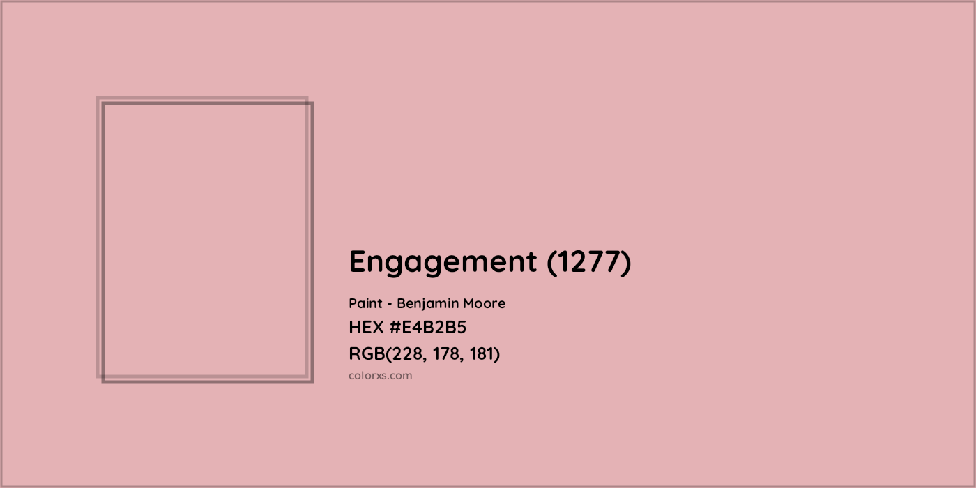 HEX #E4B2B5 Engagement (1277) Paint Benjamin Moore - Color Code
