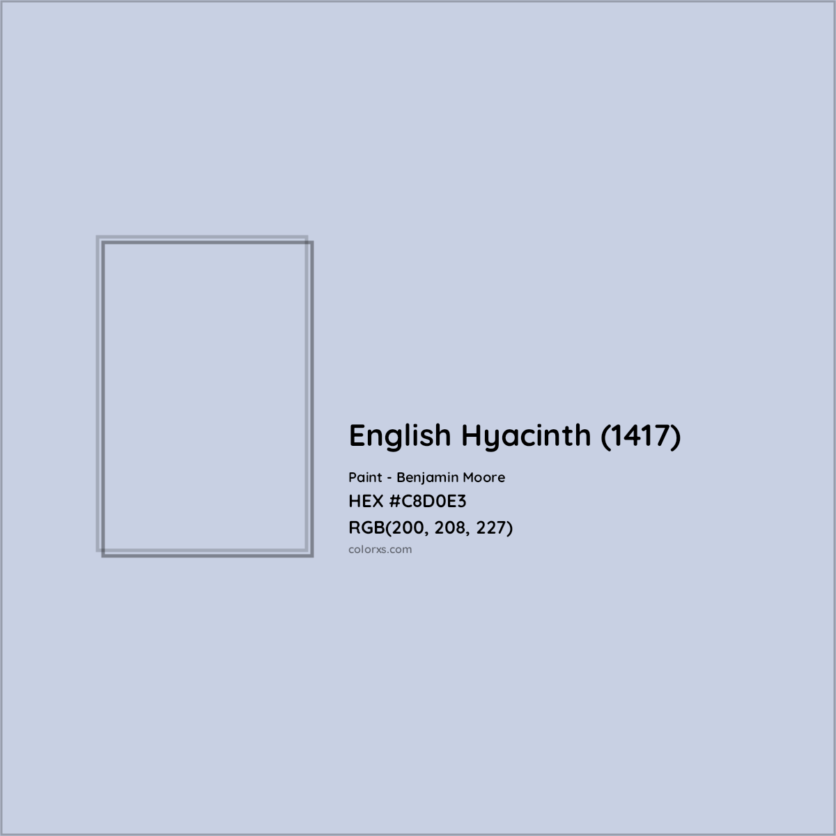 HEX #C8D0E3 English Hyacinth (1417) Paint Benjamin Moore - Color Code