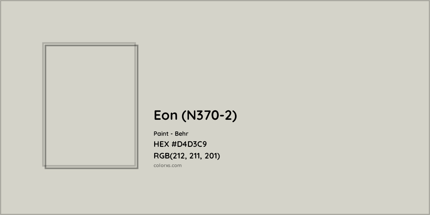 HEX #D4D3C9 Eon (N370-2) Paint Behr - Color Code
