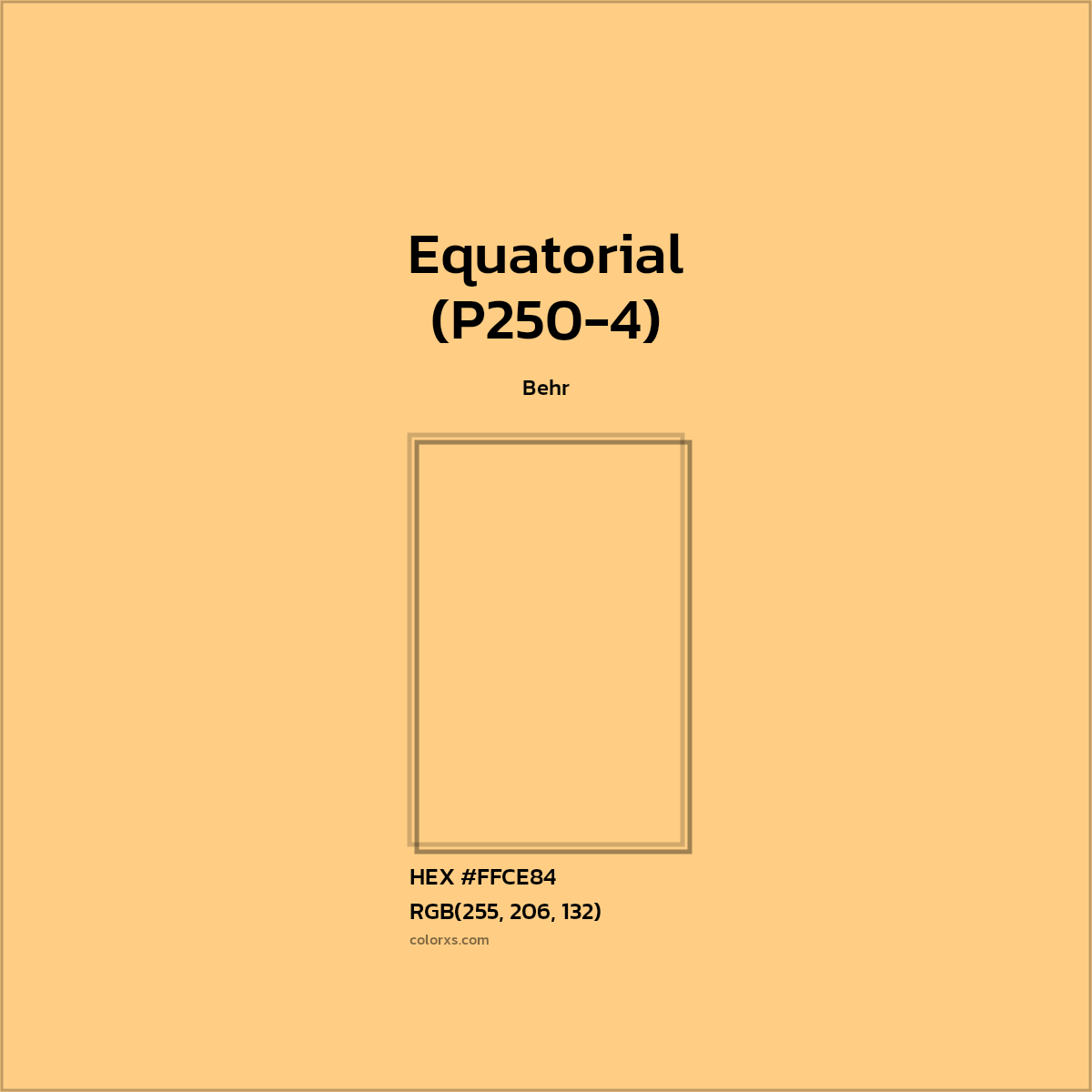 HEX #FFCE84 Equatorial (P250-4) Paint Behr - Color Code