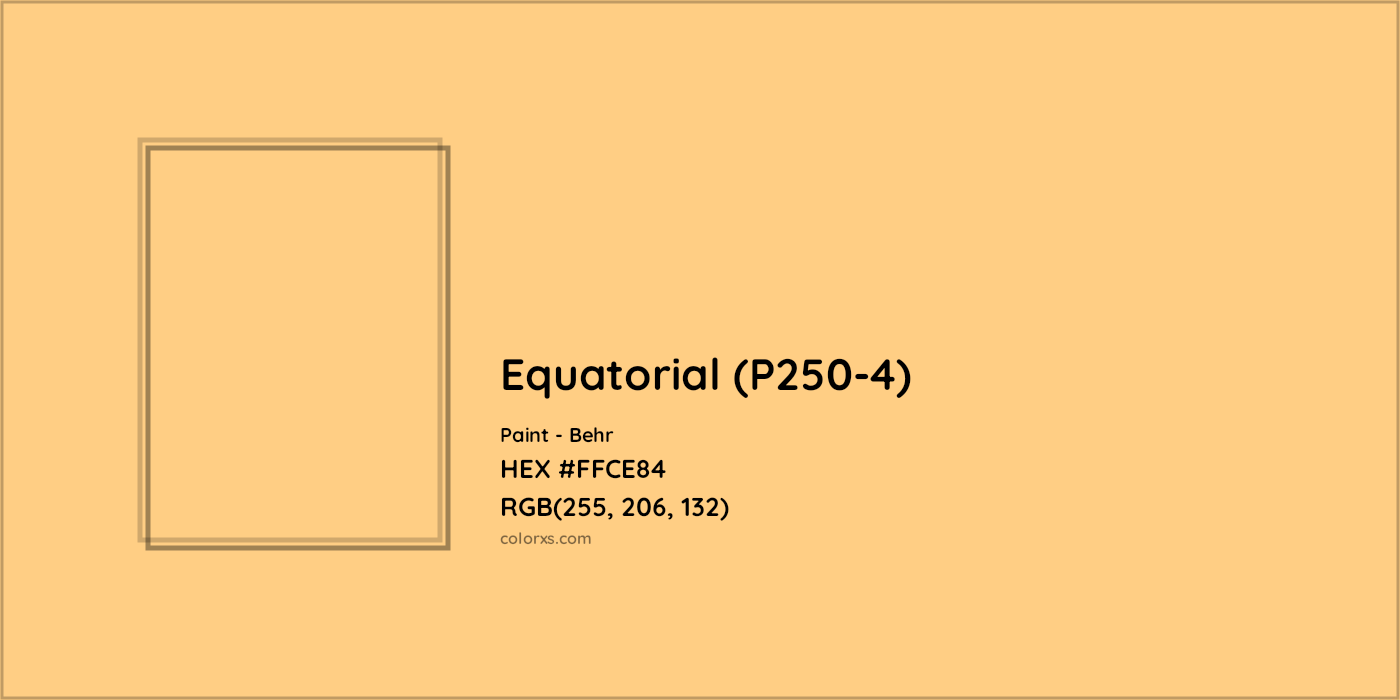 HEX #FFCE84 Equatorial (P250-4) Paint Behr - Color Code