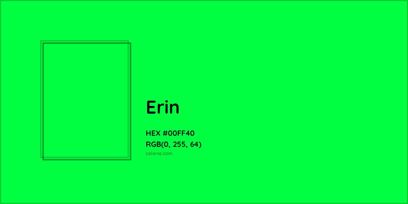 HEX #00FF40 Erin Color - Color Code