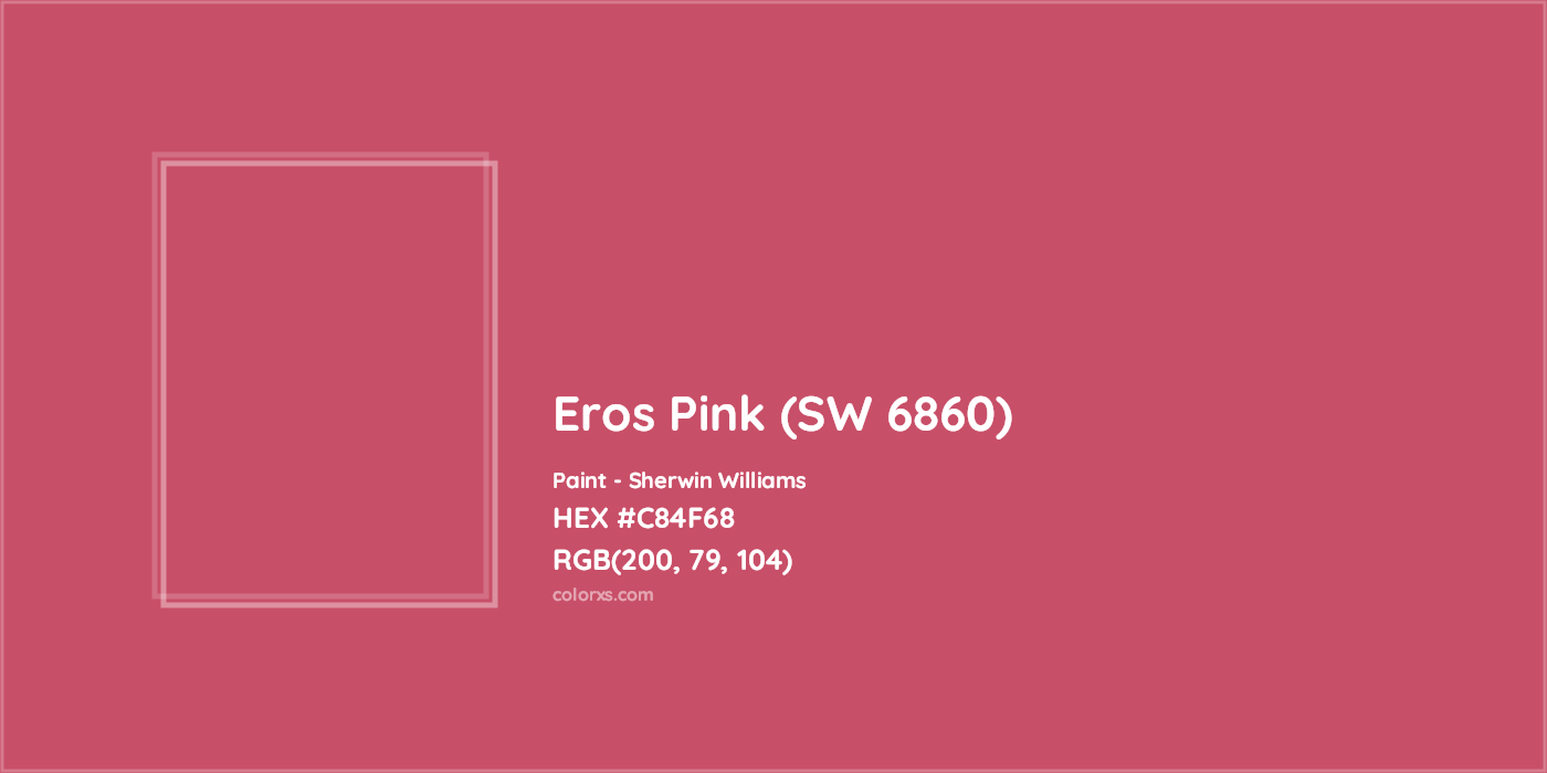 HEX #C84F68 Eros Pink (SW 6860) Paint Sherwin Williams - Color Code