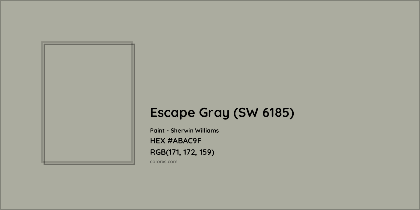 HEX #ABAC9F Escape Gray (SW 6185) Paint Sherwin Williams - Color Code