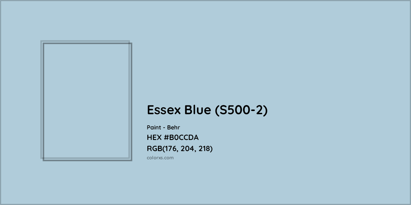 HEX #B0CCDA Essex Blue (S500-2) Paint Behr - Color Code