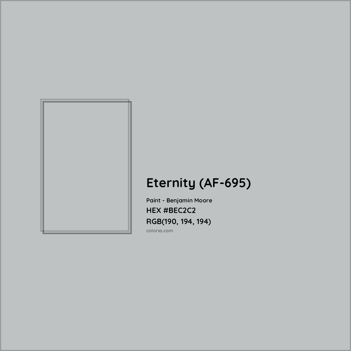 HEX #BEC2C2 Eternity (AF-695) Paint Benjamin Moore - Color Code