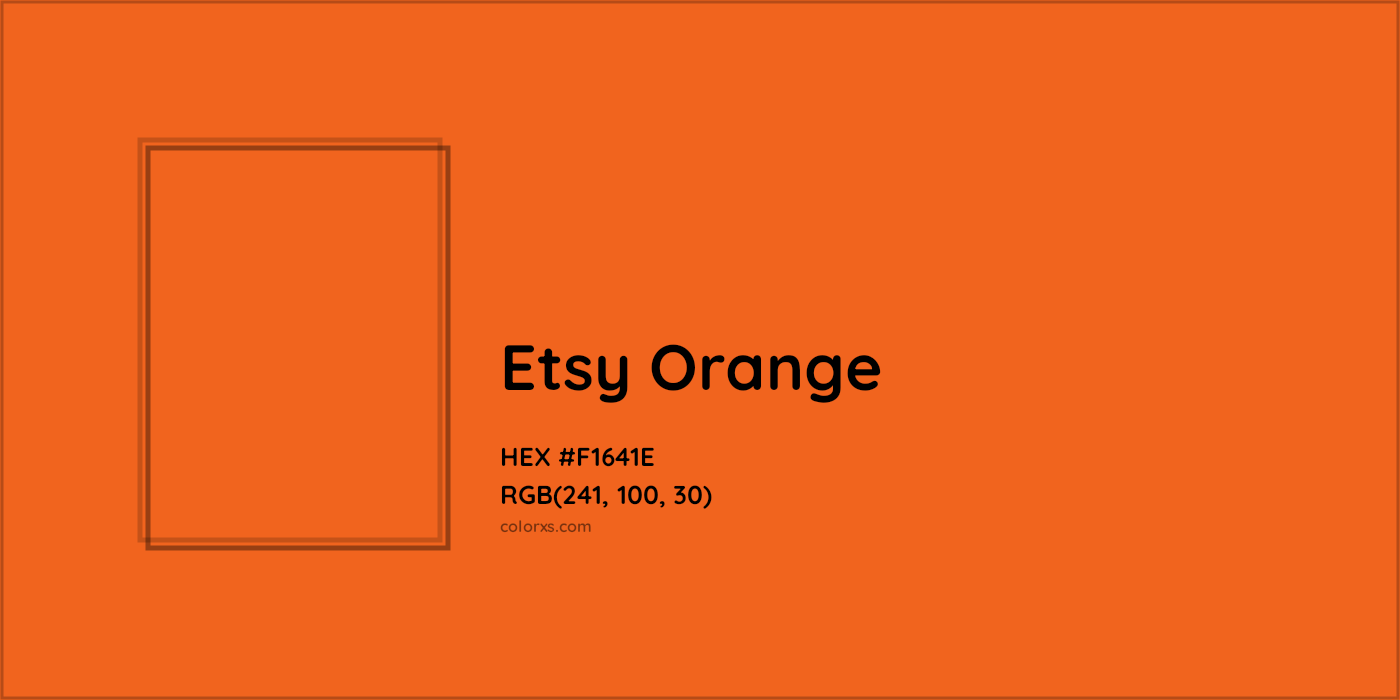 HEX #F1641E Etsy Orange Other Brand - Color Code