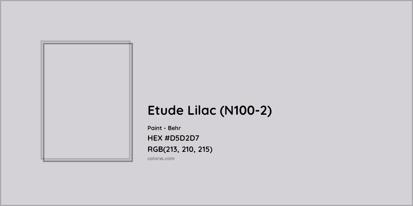 HEX #D5D2D7 Etude Lilac (N100-2) Paint Behr - Color Code