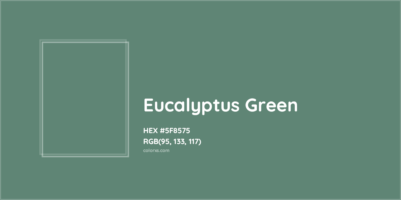 HEX #5F8575 Eucalyptus Green Color - Color Code