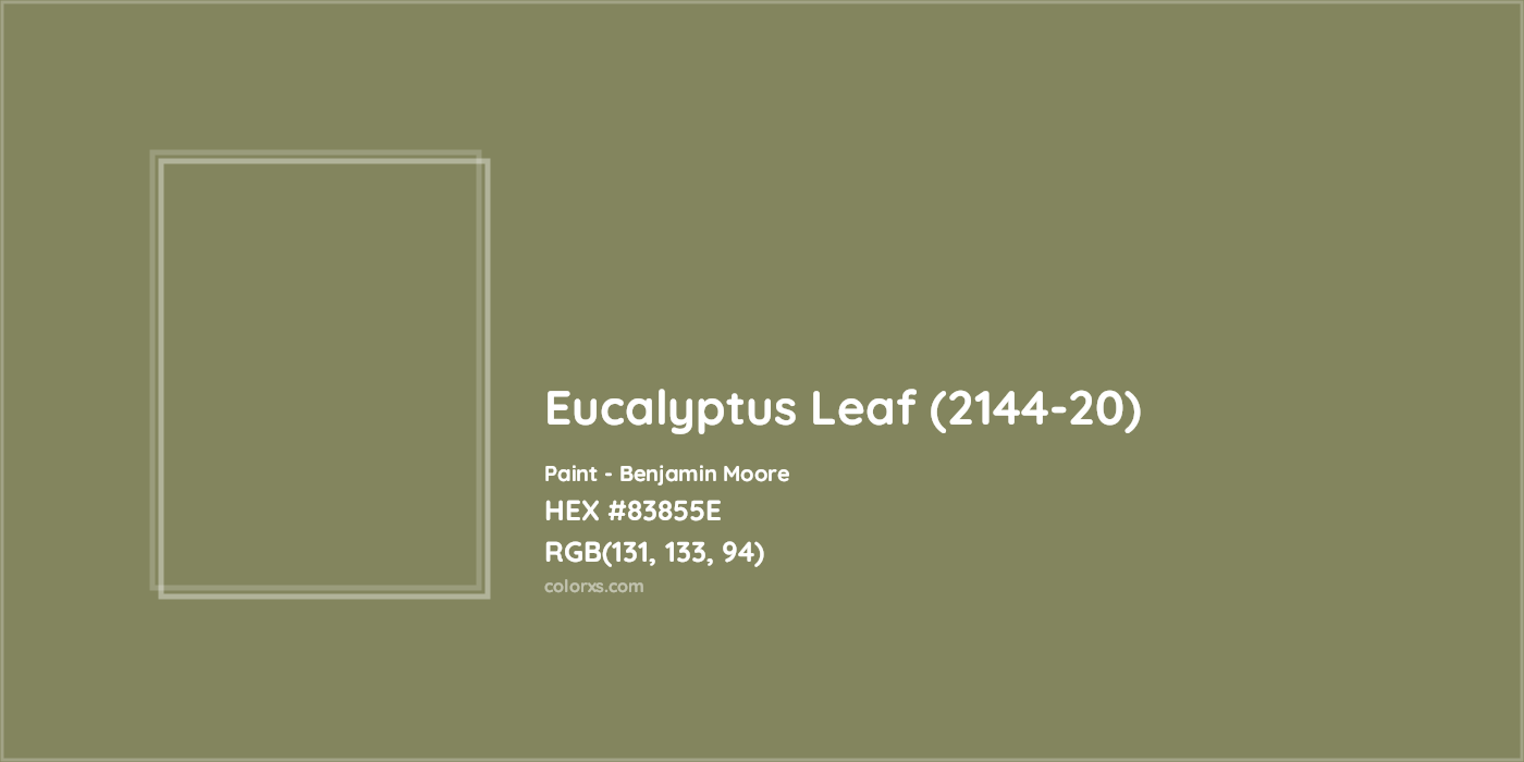 HEX #83855E Eucalyptus Leaf (2144-20) Paint Benjamin Moore - Color Code
