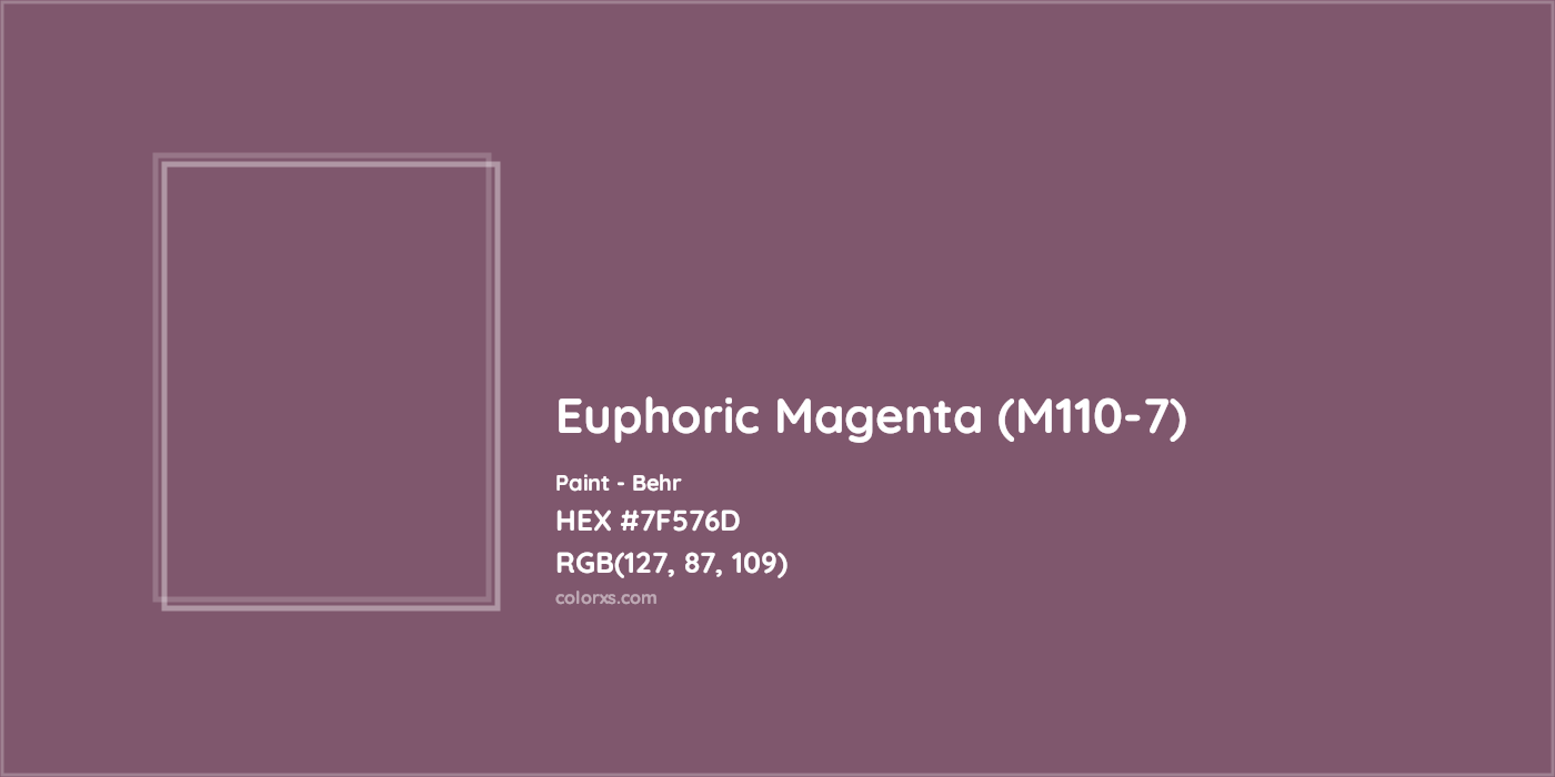 HEX #7F576D Euphoric Magenta (M110-7) Paint Behr - Color Code