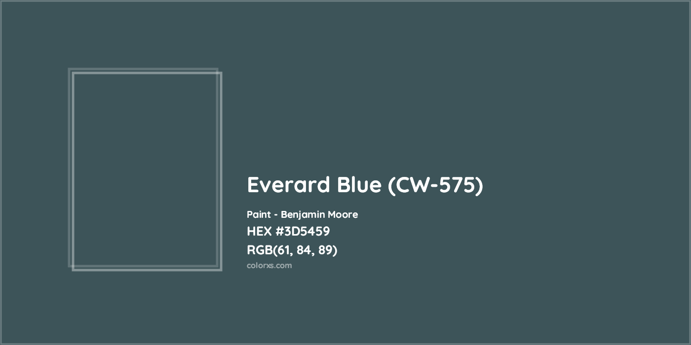 HEX #3D5459 Everard Blue (CW-575) Paint Benjamin Moore - Color Code